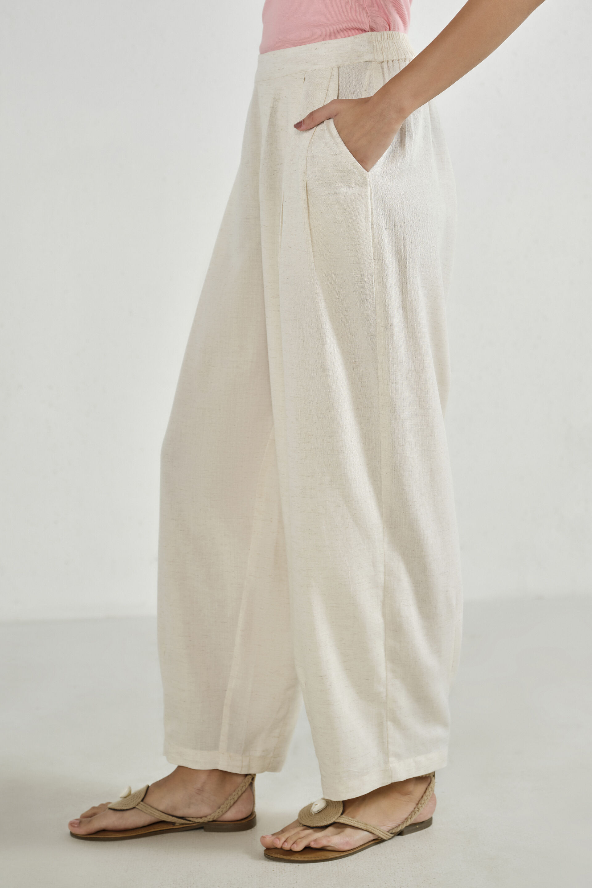 Natural Barrel Pants, Natural, image 2